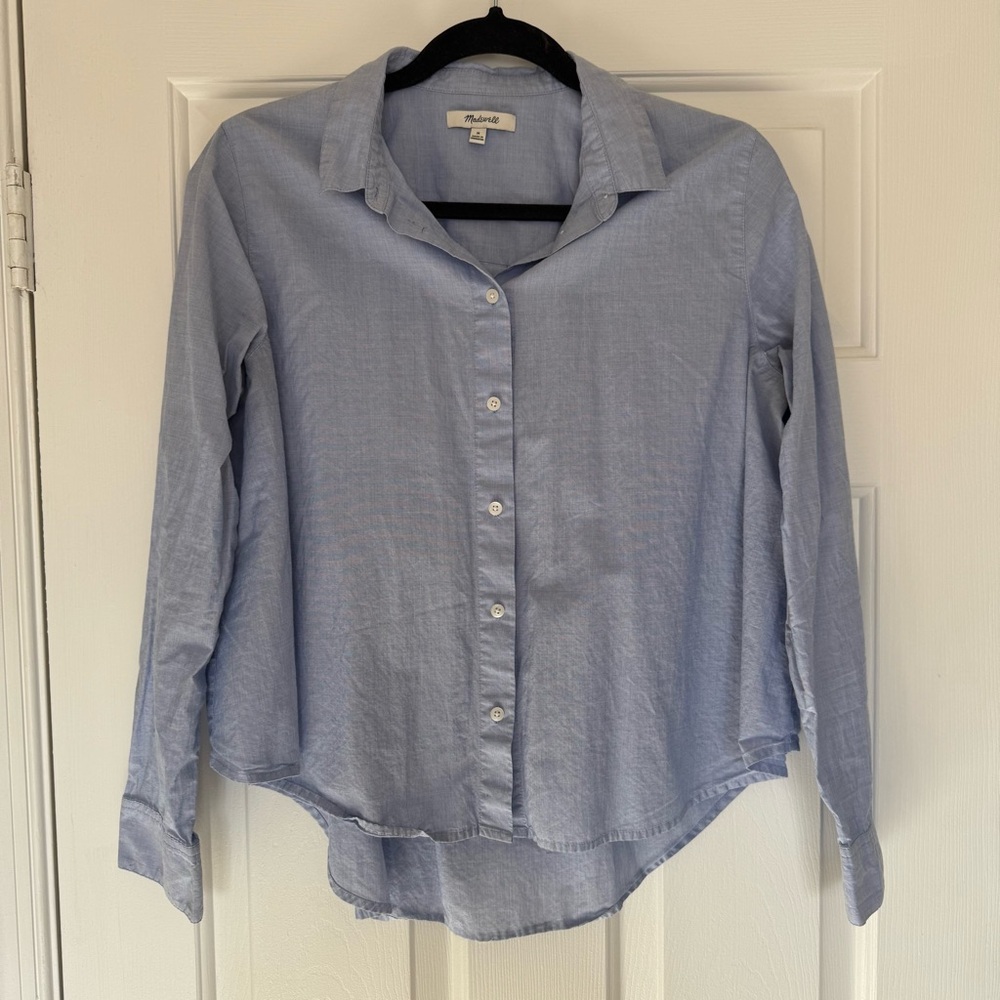 Madewell Blue Button-Up Shirt